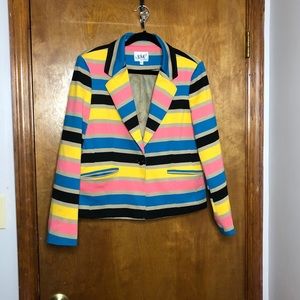 Multicolored striped blazer. Worn once.